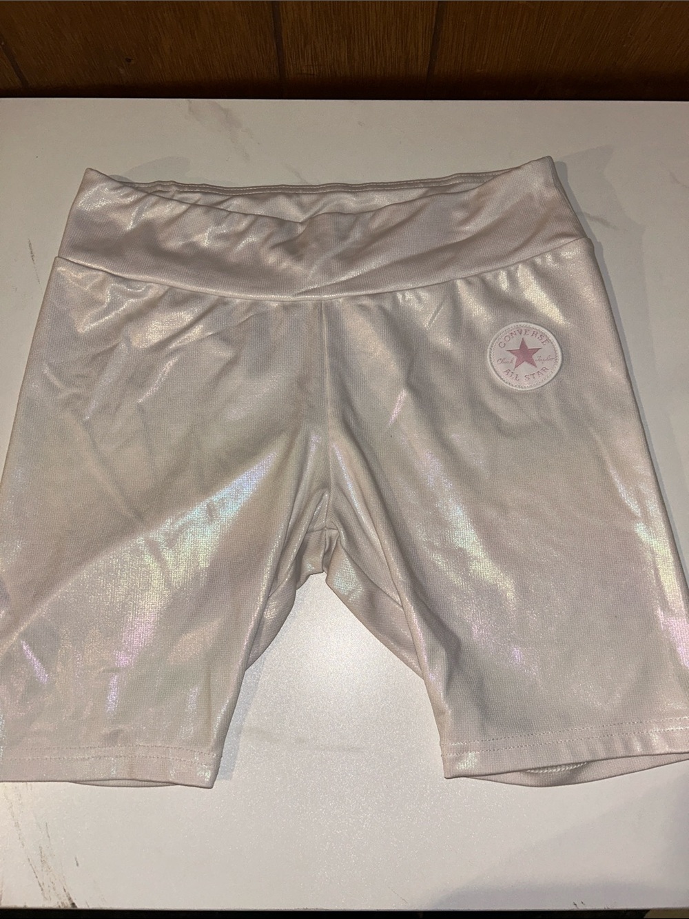 5/$20 Converse | Iridescent Pearl Pink Bike Shorts